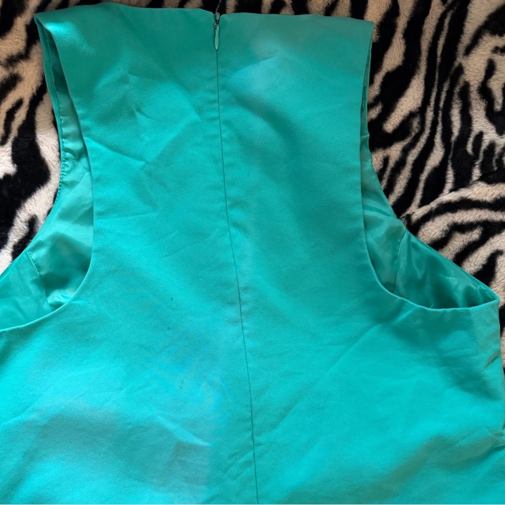 Zara Basic Turquoise Mini Shift Dress - Picture 7 of 7